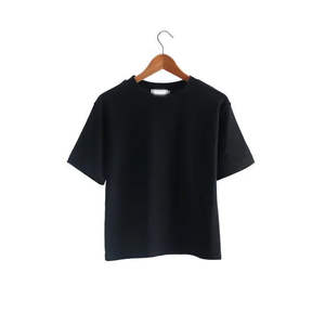 Wholesale Custom Logo <b>Women</b> Basic T Shirts Gym Workout Clothes Tee Shirts Summer <b>Crop</b> <b>Tops</b> <b>Black</b> Short Sleeve Slim Fit T-shirts - Product Image 4