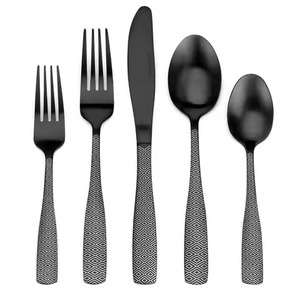 Ensemble de couverts en acier inoxydable de qualité supérieure, ensemble de fourchettes et de cuillères, finition mate naturelle écologique pour les restaurants et les hôtels - Product Image 3