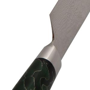 Cuchillo de Chef de acero personalizado de alta calidad servicio OEM ODM al por mayor cuchillo de cocina japonés profesional uso de cocina de madera de Damasco - Product Image 3