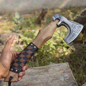 Hache de chasse et de camping en plein air, tête de hache Viking de qualité industrielle, lame de 4 pouces, manche en bois personnalisé, Steel Craft International - Product Image 4