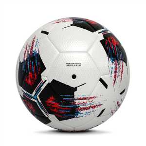 Top Quality <b>Pro</b> Leather Soccer Ball Match-Level PU Football Thermal Bonded, Textured <b>Surface</b>, Durable Butyl Bladder, Size <b>5</b> - Product Image 4