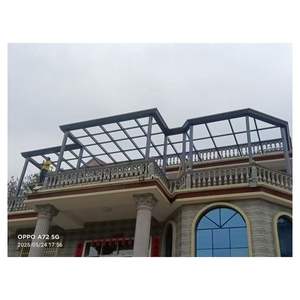 Pergolas motorisées d'extérieur de jardin modernes Gazebo Cadre en aluminium rétractable revêtu pour tonnelles rétractables - Product Image 3