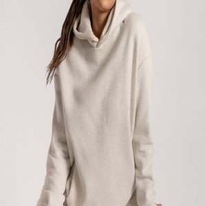 เสื้อสเวตเชิ้ตมีฮู้ดโอเวอร์ไซส์ของผู้หญิงผ้าคอตตอน100% ดีไซน์ใหม่ปักโลโก้ตามสั่งฤดูใบไม้ร่วงคอปกแบบหลวม - Product Image 6