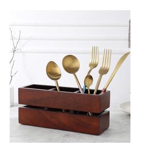 Soporte para cubiertos de madera de alta moda, soporte y estantes de almacenamiento para cocina en el hogar, soporte de madera de diseño personalizado de A.Z Handicrafts - Product Image 1