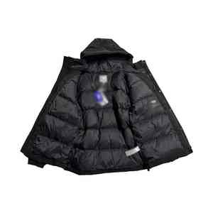 Veste d'hiver décontractée pour homme, coupe-vent, à capuche, en duvet de canard, avec fermeture éclair - Product Image 5