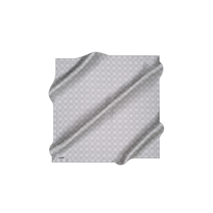 Pañuelo cuadrado gris con estampado de seda - Product Image 1