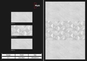 Azulejos de cerámica para pared de 300x600 mm, diseño de estilo de vida, para baño y cocina, acabado brillante y mate, superficie con efecto de azúcar tallado, diseño de pared interior de lujo. - Product Image 5