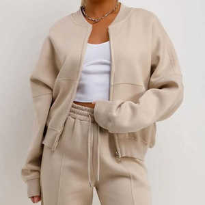 Wholesale Winter Women's Heavyweight 100% Cotton Plus Size Quick Dry Straight Leg Tracksuit Custom Logo Hoodie & <b>Sweatpants</b> <b>Set</b> - Product Image 3