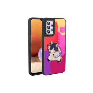 Coque de protection personnalisée en silicone violet avec motif emblématique en relief pour Samsung Galaxy A32 4G, lumineuse et anti-traces de doigts - Product Image 1