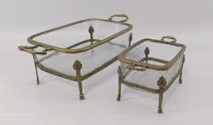 Brass Antique Metal Frame <b>Glass</b> <b>Serving</b> <b>Bowl</b> Table Top Decorative <b>Glass</b> <b>Bowl</b> for Home, Kitchen ,Hotel, Restaurants, Party - Product Image 5