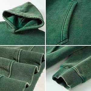 Sudaderas con capucha informales de invierno para hombre 100% algodón Color sólido Ajuste regular con bolsillo Ecológico - Product Image 5