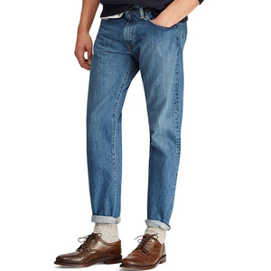 ผู้ผลิต OEM รับผลิตกางเกงยีนส์เดนิมแฟชั่นผู้ชายทรงตรงแบบใหม่ ยืดหยุ่นสูง ระบายอากาศได้ดี ผ้าฝ้าย 100% คุณภาพดี - Product Image 3