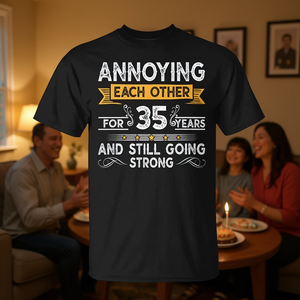 Maglietta per il 35° Anniversario di Matrimonio: 35 Anni di Divertimento a Incontrastare, Idea Regalo Promozionale Divertente - Product Image 3