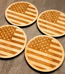 Posavasos de madera indio de la mejor calidad, diseño decorativo personalizado de madera Natural, gran oferta, posavasos de alta calidad de Color Natural, decoración del hogar - Product Image 5