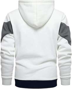 Sweats à capuche rayés zippés pour hommes Vestes à capuche à manches longues imprimées en blocs de couleurs Sweat à capuche décontracté grande taille personnalisé pour hommes OEM - Product Image 6