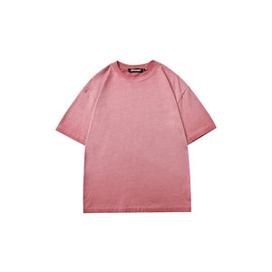 T-shirt lourd surdimensionné en coton lavé avec logo personnalisé en gros d'usine - Product Image 3