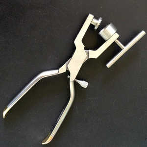 Tijeras trituradoras de hueso dental manuales de acero inoxidable con certificación CE Clase I, con agarre moleteado y 5 posiciones de mordaza - Product Image 3