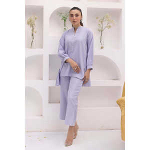 Conjunto de Camisa y Pantalón Teñidos en Sarga WGK-TWS-DY-2478 Top - Product Image 3