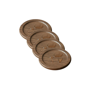 Wood Wine Display coaster <b>Stand</b> Rack Wine <b>Holder</b> Wine Bottle and <b>Glasses</b> Caddy Hot Selling - Product Image 2