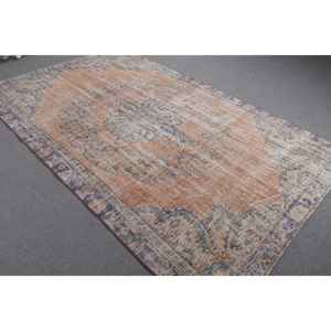 Alfombra Turca Vintage de Lana Naranja, 5.7x9.6 pies (174x292 cm) - Product Image 2