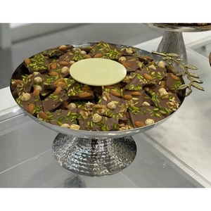 Bandejas para servir alimentos Diseño único Cubiertos martillados Platos para servir de aluminio La mejor calidad Diferentes tamaños Metal - Product Image 3