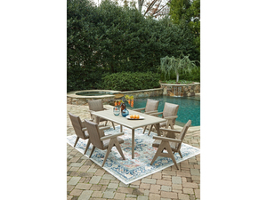 <b>Dining</b> <b>Table</b> Set Wood Garden Chairs Modern Comfortable Sturdy Farmhouse Courtyard Living Room Outdoor Park Hotel Villa Apartment - Product Image 5