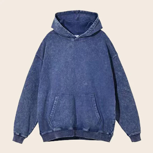 Sweat-shirt à capuche vintage pour hommes 100% coton avec imprimé délavé à l'acide Style Streetwear pour l'hiver - Product Image 5