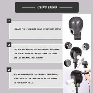 Parrucca in stile moderno asciugacapelli supporto manichino testa - Product Image 6