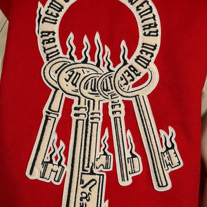 Custom Logo Baseball Varsity <b>Jacket</b> Chenille Embroidery <b>Patches</b> Wool Winter <b>Jacket</b> Streetwear Fashionable Men's Varsity <b>Jackets</b> - Product Image 3