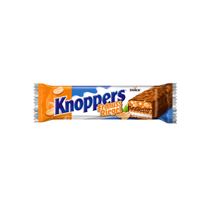 Factory Direct Knoppers <b>Peanut</b> <b>Chocolate</b> Wafer Bars With Creamy <b>Peanut</b> Filling 25g 24 Pack Cases For Candy Retailers - Product Image 1