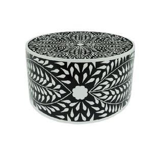 Tabouret décoratif pour la maison ottoman en incrustation d'os d'aspect royal de qualité supérieure et accessoire de mobilier de bureau de salon - Product Image 5