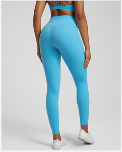 Mallas estampadas de cintura alta personalizadas para mujer, mallas sublimadas sin costuras para entrenamiento de gimnasia y sesiones de yoga - Product Image 5