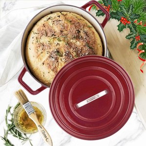 Casserole en émail en fonte de four hollandais attrayant et durable avec poignée de couvercle en acier inoxydable forme ronde ustensiles de cuisine de qualité supérieure - Product Image 4