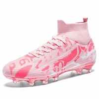 Chaussures de football pour hommes et jeunes de haute qualité en gros : Chaussures de football confortables, respirantes, à tige haute, antidérapantes et amortissantes