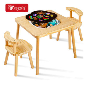 Bán buôn hiện đại <span class=keywords><strong>Toddler</strong></span> học tập bằng gỗ đa chức năng trẻ em hoạt động Bàn ghế cho phòng khách giả vờ nấu ăn trò chơi - Product Image 2