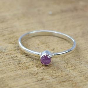 Anillo clásico de estilo bohemio, joyería para mujer, joyería de plata de ley 925, piedras preciosas de amatista, anillo hecho a mano, regalo para el amor - Product Image 2