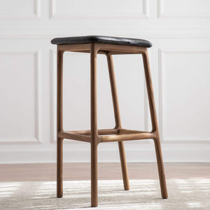 Chaise de bar mini-café moderne en bois avec siège, idéale pour café, îlot de cuisine, comptoir de bar et salle à manger. - Product Image 5