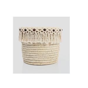 Organisateur de maquillage panier en macramé fait à la main conçu dans un décor artistique pour les dépanneurs disponibles dans des tailles personnalisées - Product Image 5