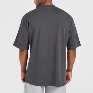 Camiseta de Cuello Redondo de Algodón 100% Pesado para Hombre, Talla Grande, con Logotipo Personalizado Serigrafiado, Ajuste Holgado - Product Image 2