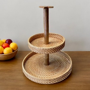 Présentoirs pour desserts en rotin naturel tressé à la main support en osier pour gâteaux et cupcakes d'usine - Product Image 5