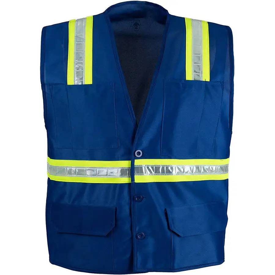 Hot Koop Hi Vis Veiligheid Reflecterende Veiligheidsvest Voor Bouw Werk Custom Made Veiligheid Jas Met Zakken