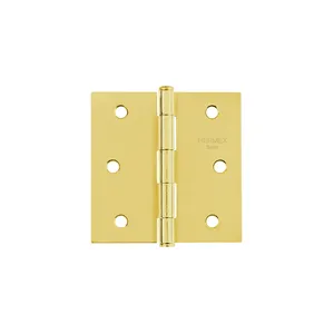 Hermex base 3 'quadrato testa piatta ferro acciaio inossidabile cerniere mobili Design moderno per porte in legno-scatola da 20 ottone placcato