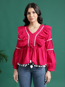 เสื้อกล้ามผ้าฝ้ายทรงวินเทจสำหรับผู้หญิง พร้อมลายพิมพ์แบบดิสชาร์จ แขนสั้น เหมาะสำหรับใส่ทำงาน ย้อมสีสำเร็จรูป บริการ OEM ขายส่งจำนวนมาก - Product Image 4
