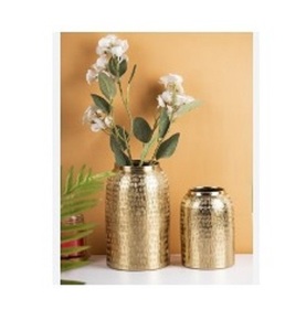 High Quality Living Room Metal Flower Vase Custom Festive Decor for Home Decorative <b>Table</b> Decor Hotel Made in India - Product Image 6