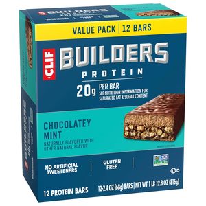 CLIF <b>BUILDERS</b> Protein Bars - Chocolate'y Mint - 20g Plant Based Protein 2.4 oz. (12 Pack) - Product Image 2