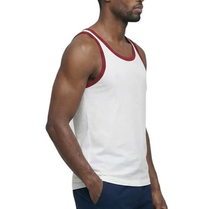 เสื้อกล้ามแฟชั่นสไตล์สตรีทสำหรับผู้ชาย เสื้อยืดออกกำลังกายทรงยาว ผ้าฝ้ายผสมสแปนเด็กซ์ ยืดหยุ่นได้ เหมาะสำหรับเพาะกาย เสริมสร้างกล้ามเนื้อ ผลิตตามแบบ OEM แห้งเร็ว - Product Image 5