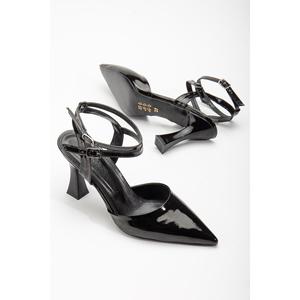 Andreina scarpe con tacco alto a spillo a doppio cinturino alla caviglia in vernice da donna - Product Image 1