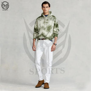 Sudadera con capucha de entrenamiento de invierno teñida de varios colores personalizada, tinte de corbata ligero para hombres, impermeable y ecológico - Product Image 2