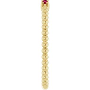 แหวนประดับลูกปัดสตูลเลอร์ 14KY รุ่น 123113:641P สำหรับสวมใส่ทุกวัน - Product Image 4