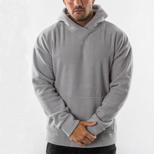 Sweat à capuche personnalisé à manches Slim, Streetwear pour hommes, pull à capuche imprimé unisexe uni de haute qualité surdimensionné en coton biologique en silicone décontracté - Product Image 1